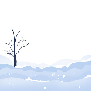 冬日孤树雪景