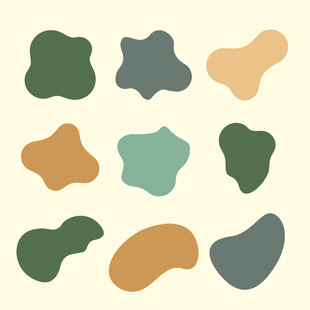 多彩不规则形状图案集合