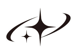 星形曲线简约徽标设计