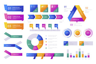 商务商业办公业务信息图表元素集