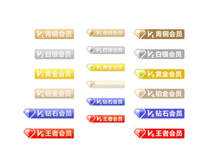 会员等级图标标牌 钻石