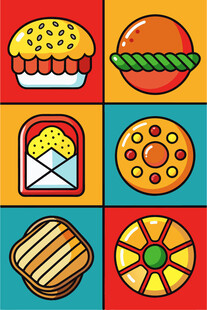 多彩美味糕点与烘焙食品