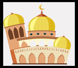 伊斯兰风格建筑插画