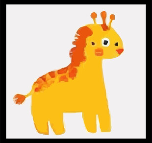 可爱长颈鹿卡通形象