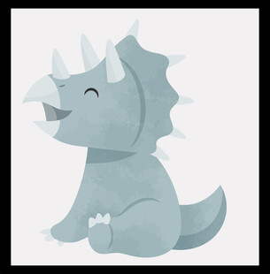 可爱小三角龙卡通形象