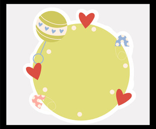 可爱圆形装饰图案