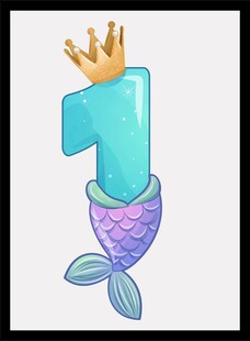 美人鱼主题岁生日数字造型