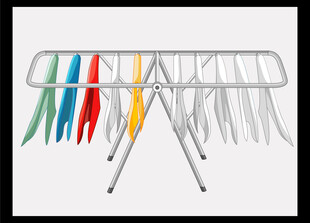 折叠晾衣架多彩衣架展示
