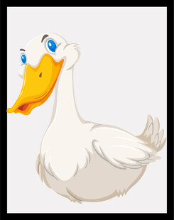 可爱卡通白鹅形象