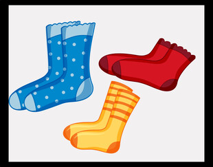 多彩儿童袜子展示