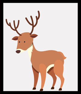 可爱卡通小鹿形象
