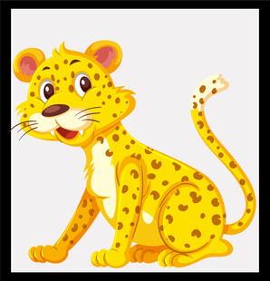 可爱卡通猎豹形象