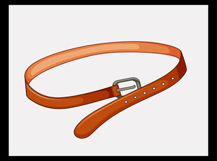 简约橙色皮带