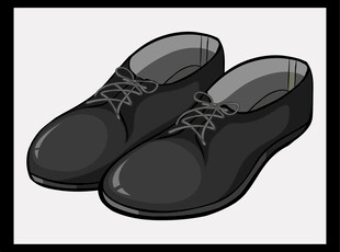 黑色系带皮鞋款式展示