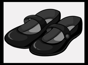 黑色简约搭扣平底女拖鞋