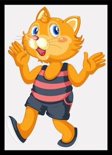 跳舞的卡通猫咪