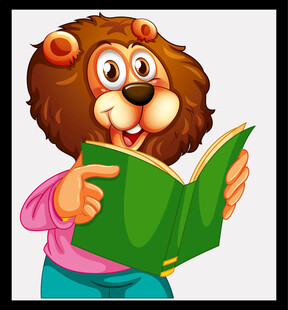 狮子开心阅读绿色书籍