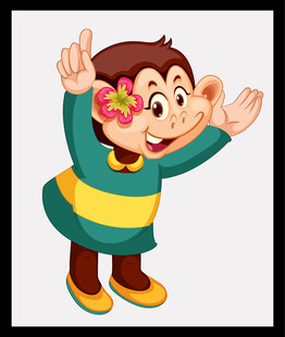 可爱猴子卡通形象
