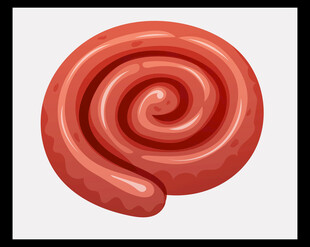 螺旋状红色香肠