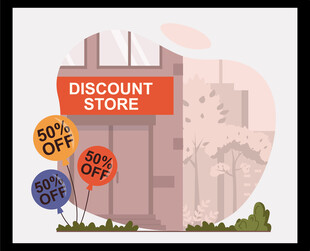 折扣商店促销场景