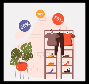 时尚服饰折扣展示