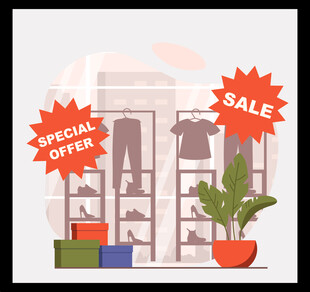 服装店促销场景