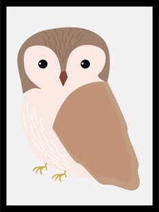 可爱卡通猫头鹰插画