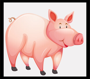 可爱卡通小猪形象