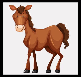 棕色骏马卡通形象