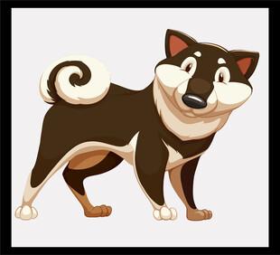 可爱卡通柴犬形象