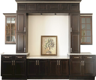 深色实木组合橱柜