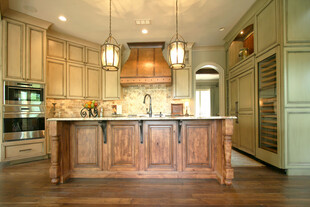 豪华木质厨房岛台设计