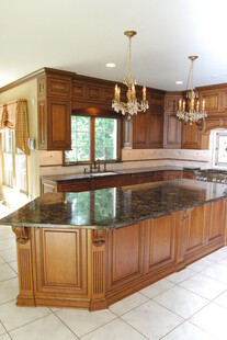 豪华木质厨房岛台设计