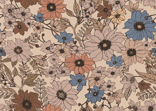 复古花卉图案背景纹理