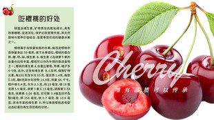 樱桃海报背景挂画