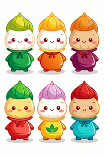 可爱多彩卡通人物形象