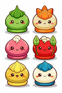 可爱卡通包子饺子形象