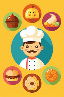 厨师与多样美食