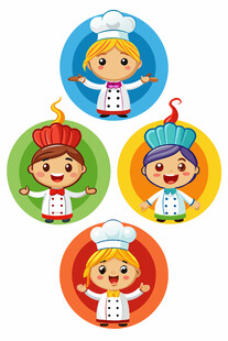 可爱卡通小厨师形象