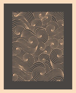 复古风金色波浪纹理图案