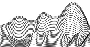 黑白线条波浪形艺术图案