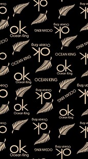 黑色背景OK图案无缝纹理