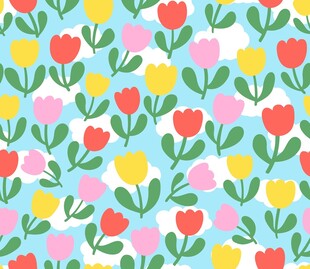 清新花卉图案背景
