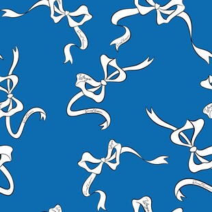 蓝色背景白色飘带图案