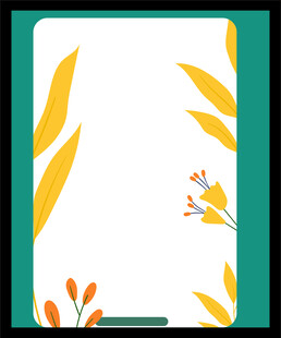 清新植物边框背景图