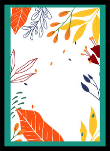 秋季手绘边框背景图