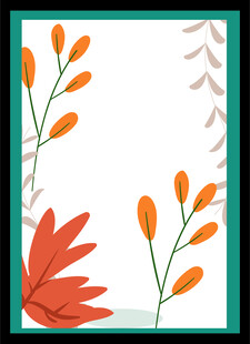 花卉边框装饰图案设计