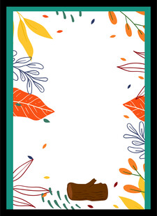 秋季手绘风空白装饰边框