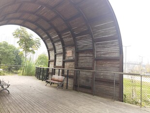 木质拱形观景平台