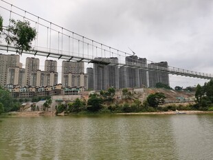 江边大桥与林立建筑景观 惠州